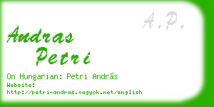 andras petri business card